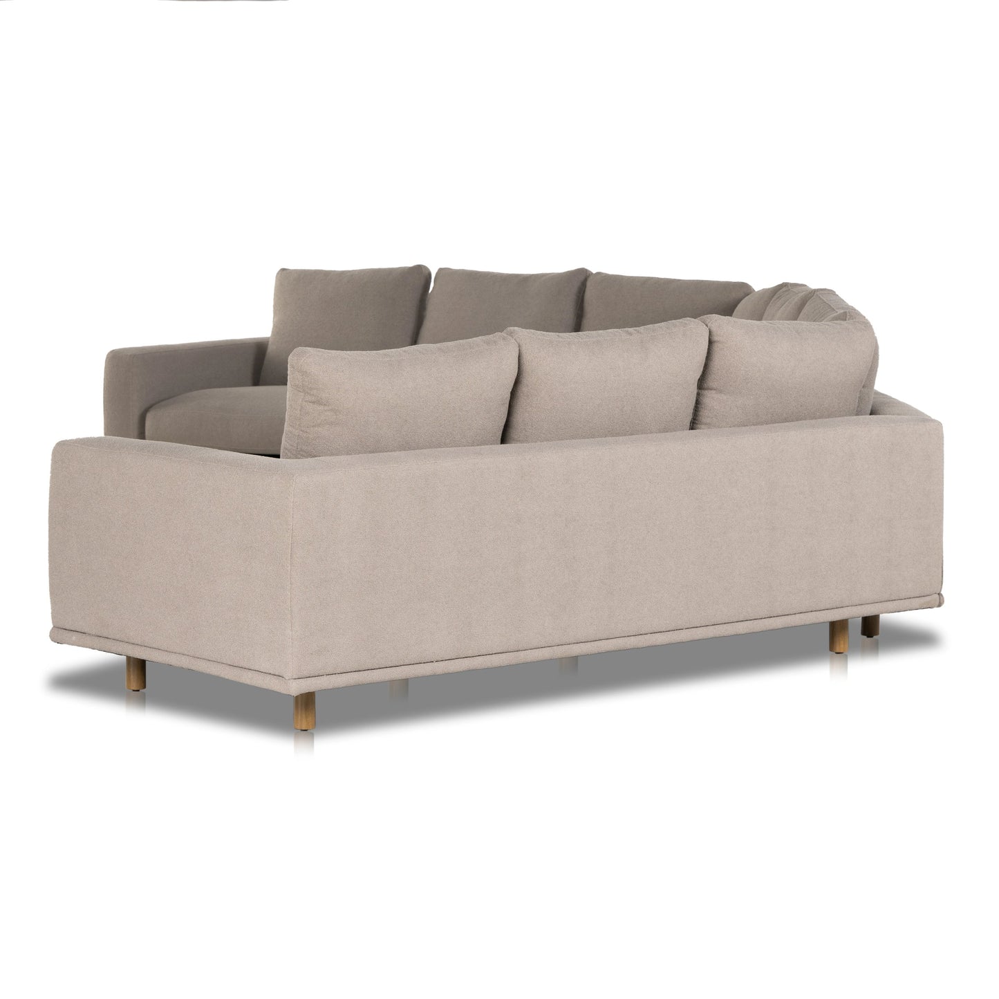 034 SI-1977251 | Additional Silo | Dom 3-Piece Sectional by Four Hands in portland cobblestone, distressed sienna. Made from 100% polyester, solid rosa morada in a modern style.