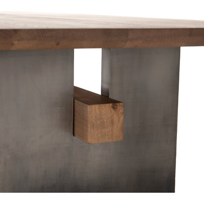 Brennan Dining Table by Four Hands. Made from solid oak, iron in a modern style.