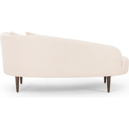 Luna Chaise by Four Hands in capri oatmeal. Made from 100% polyester, solid oak in a modern style.