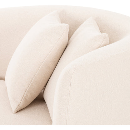 Luna Chaise by Four Hands in capri oatmeal. Made from 100% polyester, solid oak in a modern style.