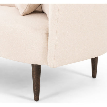 Luna Chaise by Four Hands in capri oatmeal. Made from 100% polyester, solid oak in a modern style.