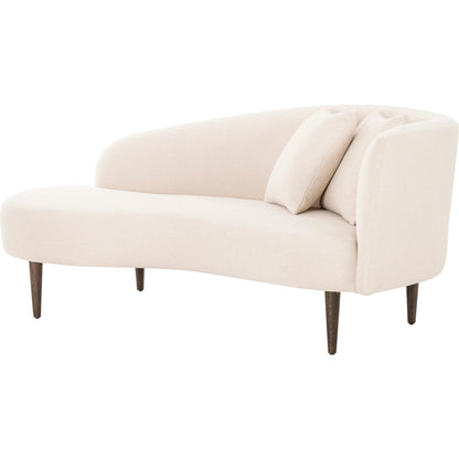 Luna Chaise by Four Hands in capri oatmeal. Made from 100% polyester, solid oak in a modern style.