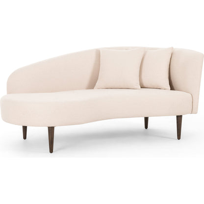 Luna Chaise by Four Hands in capri oatmeal. Made from 100% polyester, solid oak in a modern style.
