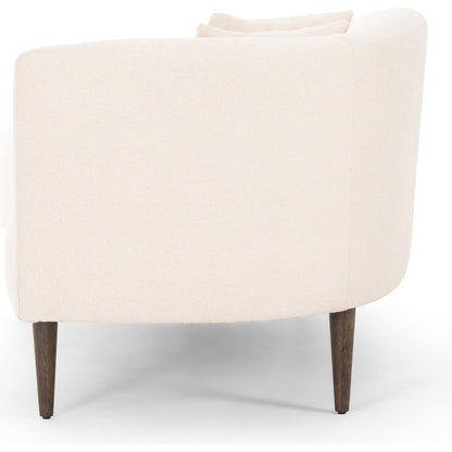 Luna Chaise by Four Hands in capri oatmeal. Made from 100% polyester, solid oak in a modern style.