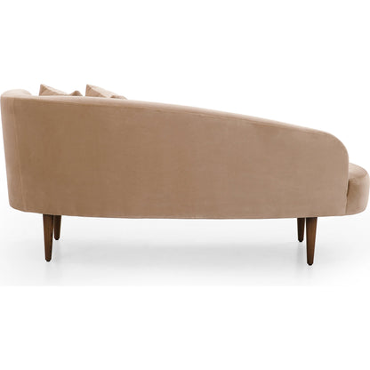 Luna Chaise by Four Hands in capri oatmeal. Made from 100% polyester, solid oak in a modern style.