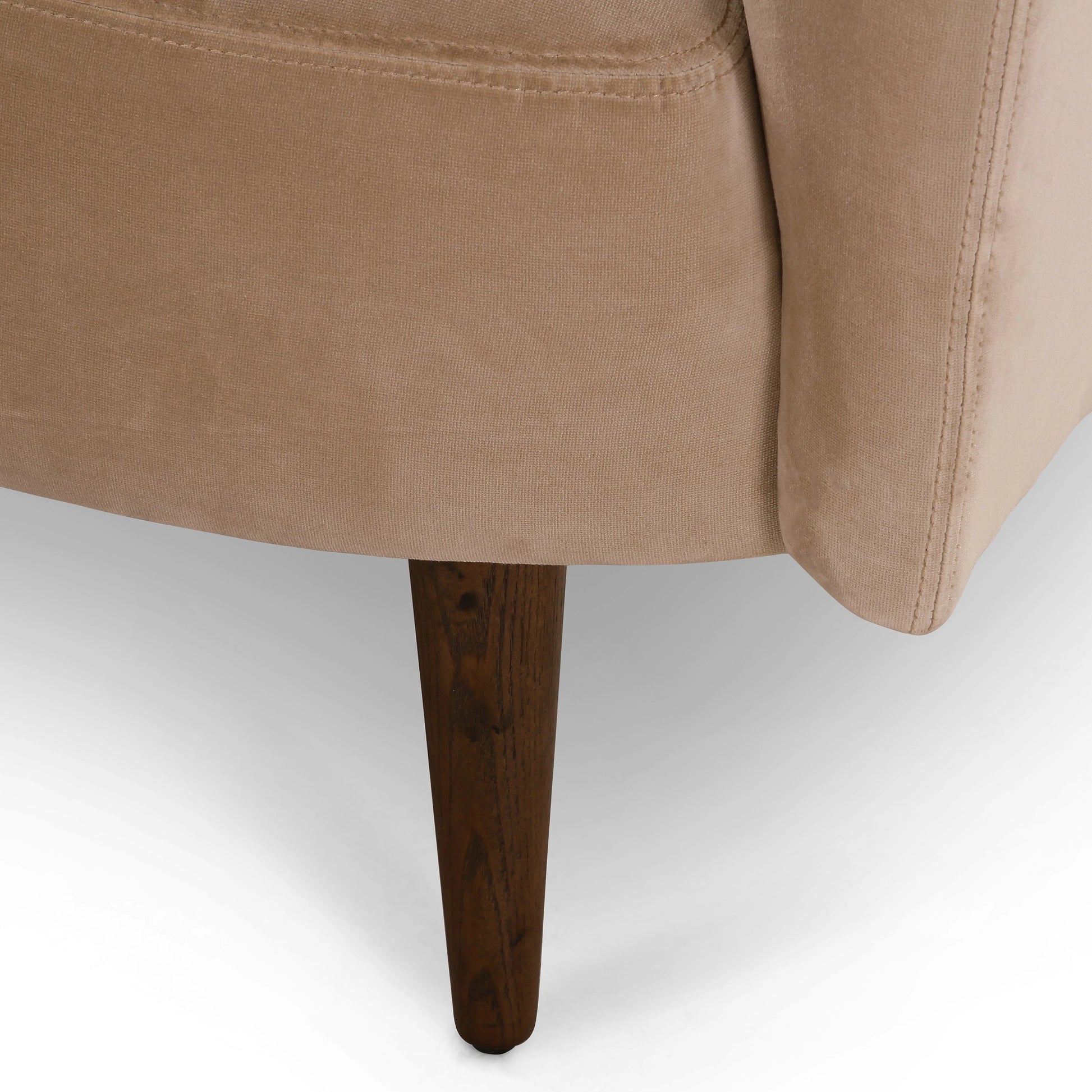 Luna Chaise by Four Hands in capri oatmeal. Made from 100% polyester, solid oak in a modern style.