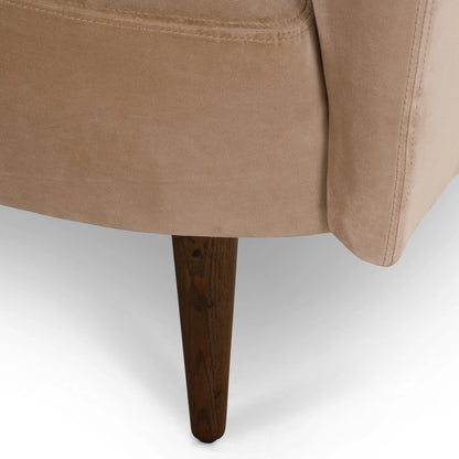 Luna Chaise by Four Hands in capri oatmeal. Made from 100% polyester, solid oak in a modern style.