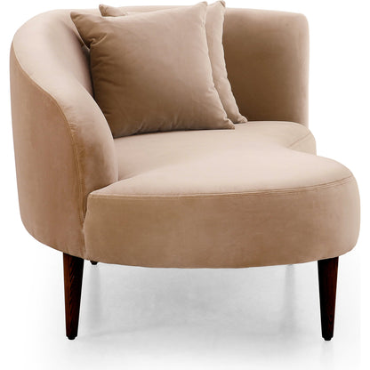 Luna Chaise by Four Hands in capri oatmeal. Made from 100% polyester, solid oak in a modern style.