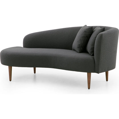 Luna Chaise by Four Hands in capri oatmeal. Made from 100% polyester, solid oak in a modern style.