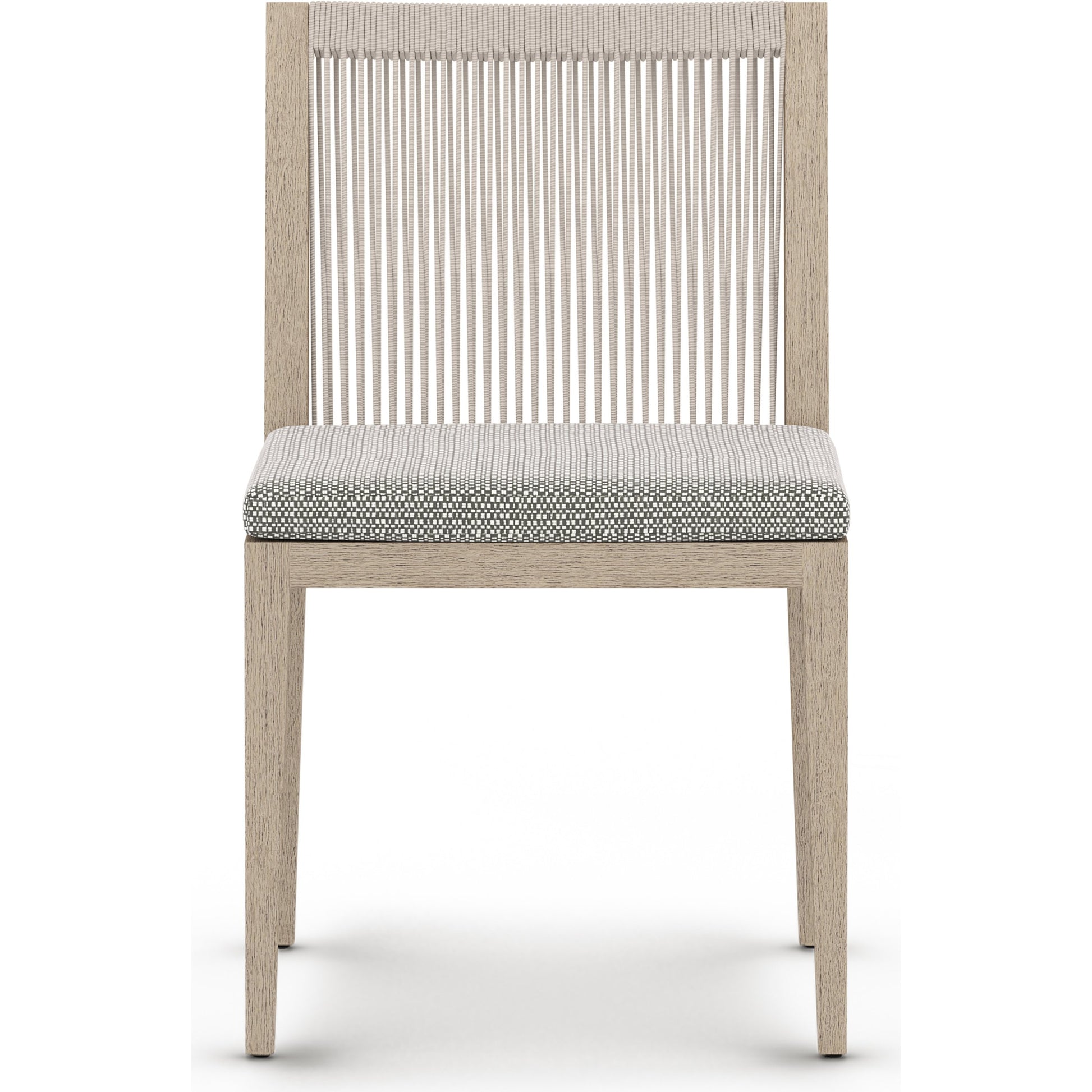 Sherwood Outdoor Dining Chair, Washed Brown by Four Hands in washed brown. Made from 100% olefin, solid fsc®-certified teak, 100% polypropylene in a cottage & farmhouse style.