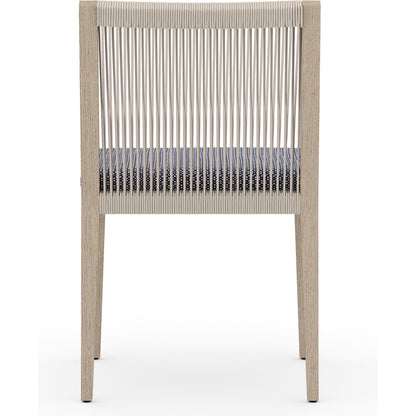 Sherwood Outdoor Dining Chair, Washed Brown by Four Hands in washed brown. Made from 100% olefin, solid fsc®-certified teak, 100% polypropylene in a cottage & farmhouse style.