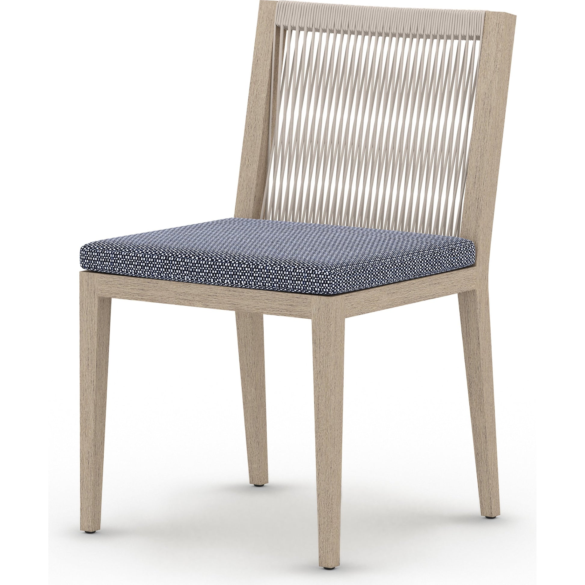 Sherwood Outdoor Dining Chair, Washed Brown by Four Hands in washed brown. Made from 100% olefin, solid fsc®-certified teak, 100% polypropylene in a cottage & farmhouse style.