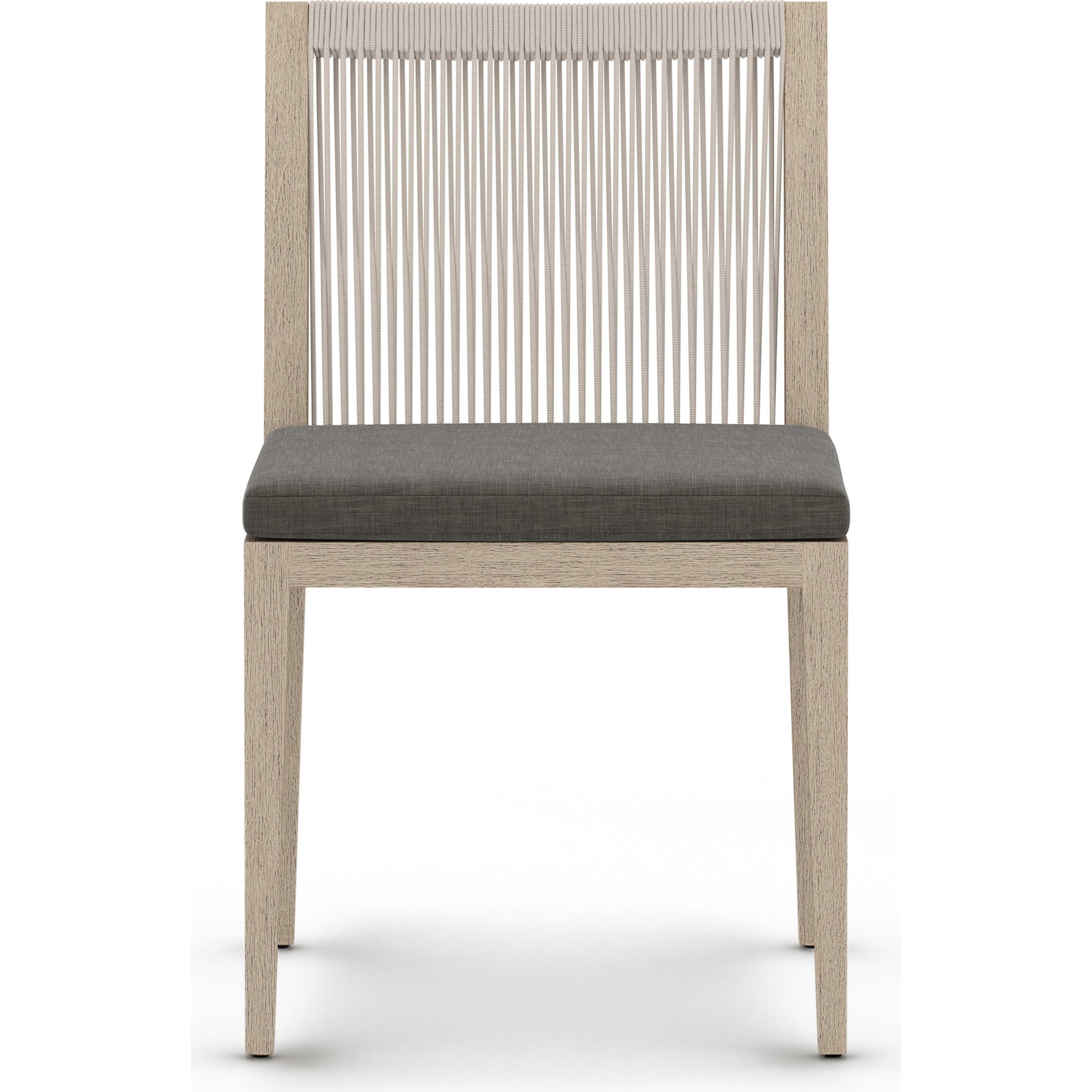 Sherwood Outdoor Dining Chair, Washed Brown by Four Hands in washed brown. Made from 100% olefin, solid fsc®-certified teak, 100% polypropylene in a cottage & farmhouse style.