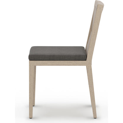 Sherwood Outdoor Dining Chair, Washed Brown by Four Hands in washed brown. Made from 100% olefin, solid fsc®-certified teak, 100% polypropylene in a cottage & farmhouse style.