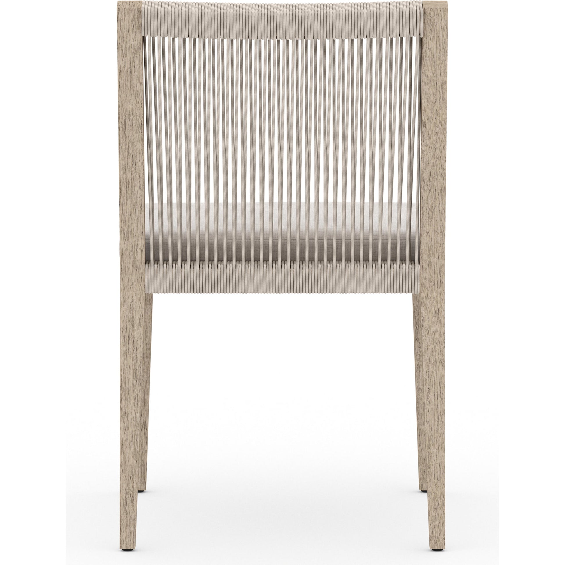 Sherwood Outdoor Dining Chair, Washed Brown by Four Hands in washed brown. Made from 100% olefin, solid fsc®-certified teak, 100% polypropylene in a cottage & farmhouse style.
