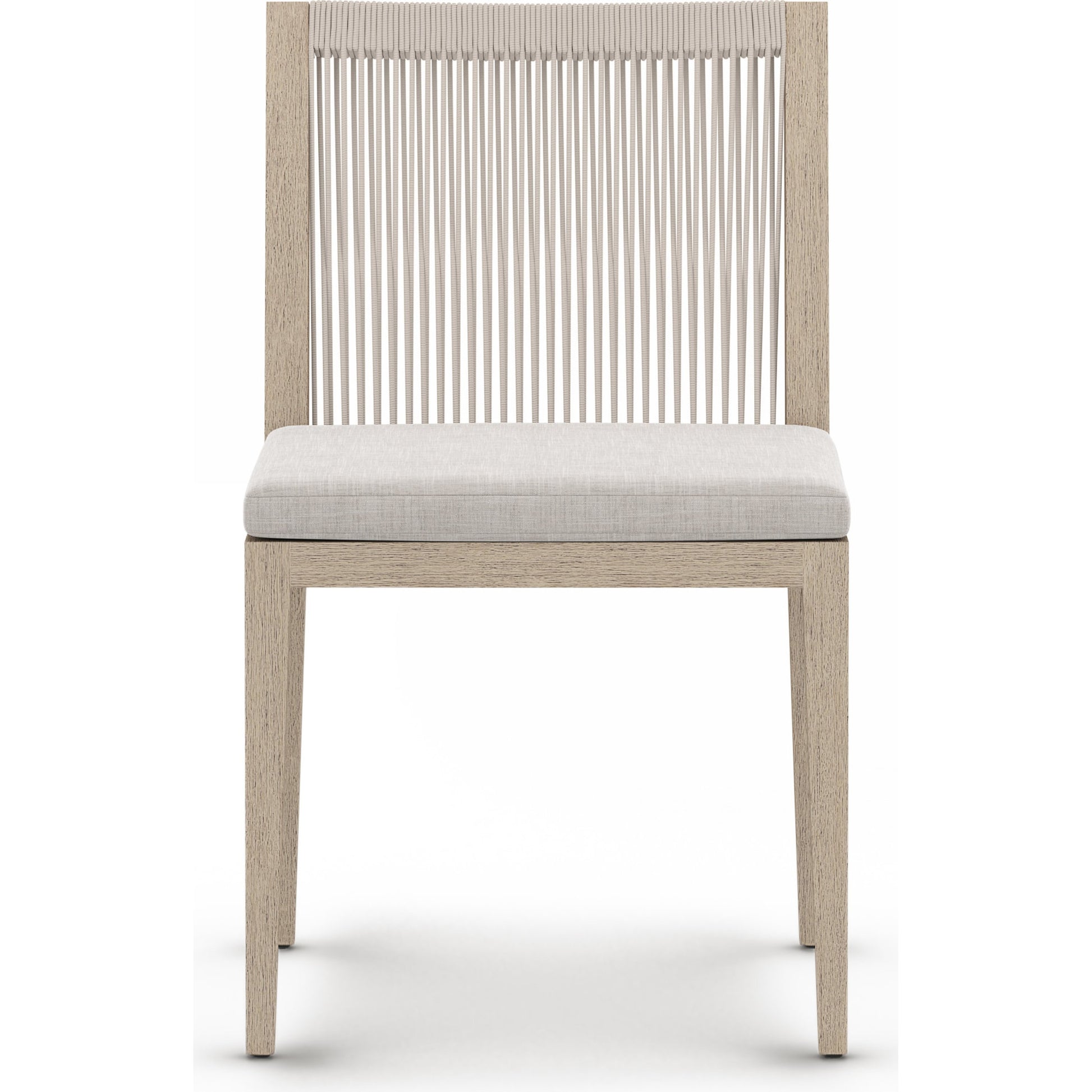 Sherwood Outdoor Dining Chair, Washed Brown by Four Hands in washed brown. Made from 100% olefin, solid fsc®-certified teak, 100% polypropylene in a cottage & farmhouse style.