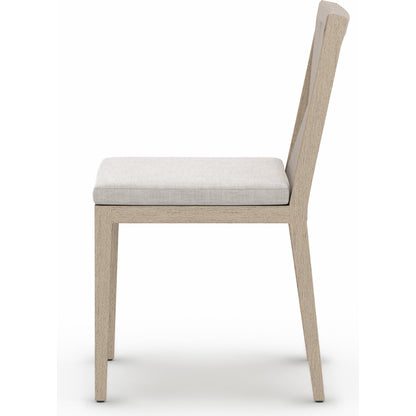 Sherwood Outdoor Dining Chair, Washed Brown by Four Hands in washed brown. Made from 100% olefin, solid fsc®-certified teak, 100% polypropylene in a cottage & farmhouse style.