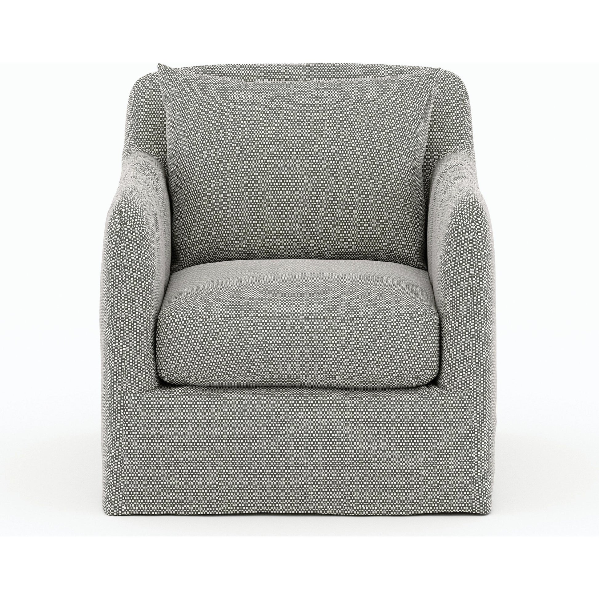 Dade Outdoor Swivel Chair by Four Hands. Made from 100% olefin, aluminum in a modern style.