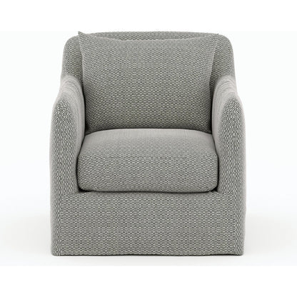 Dade Outdoor Swivel Chair by Four Hands. Made from 100% olefin, aluminum in a modern style.