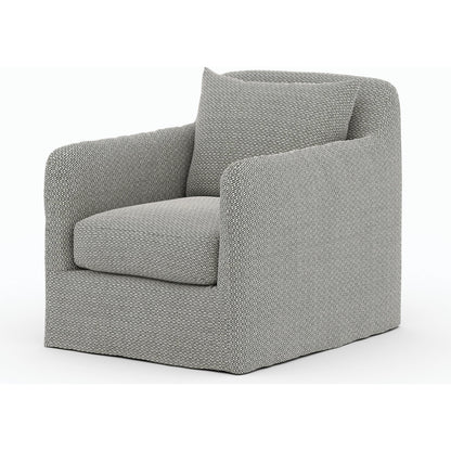 Dade Outdoor Swivel Chair by Four Hands. Made from 100% olefin, aluminum in a modern style.