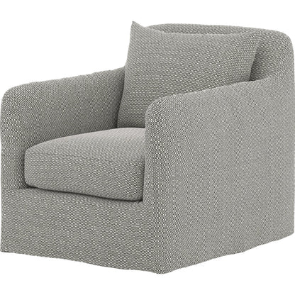Dade Outdoor Swivel Chair by Four Hands. Made from 100% olefin, aluminum in a modern style.