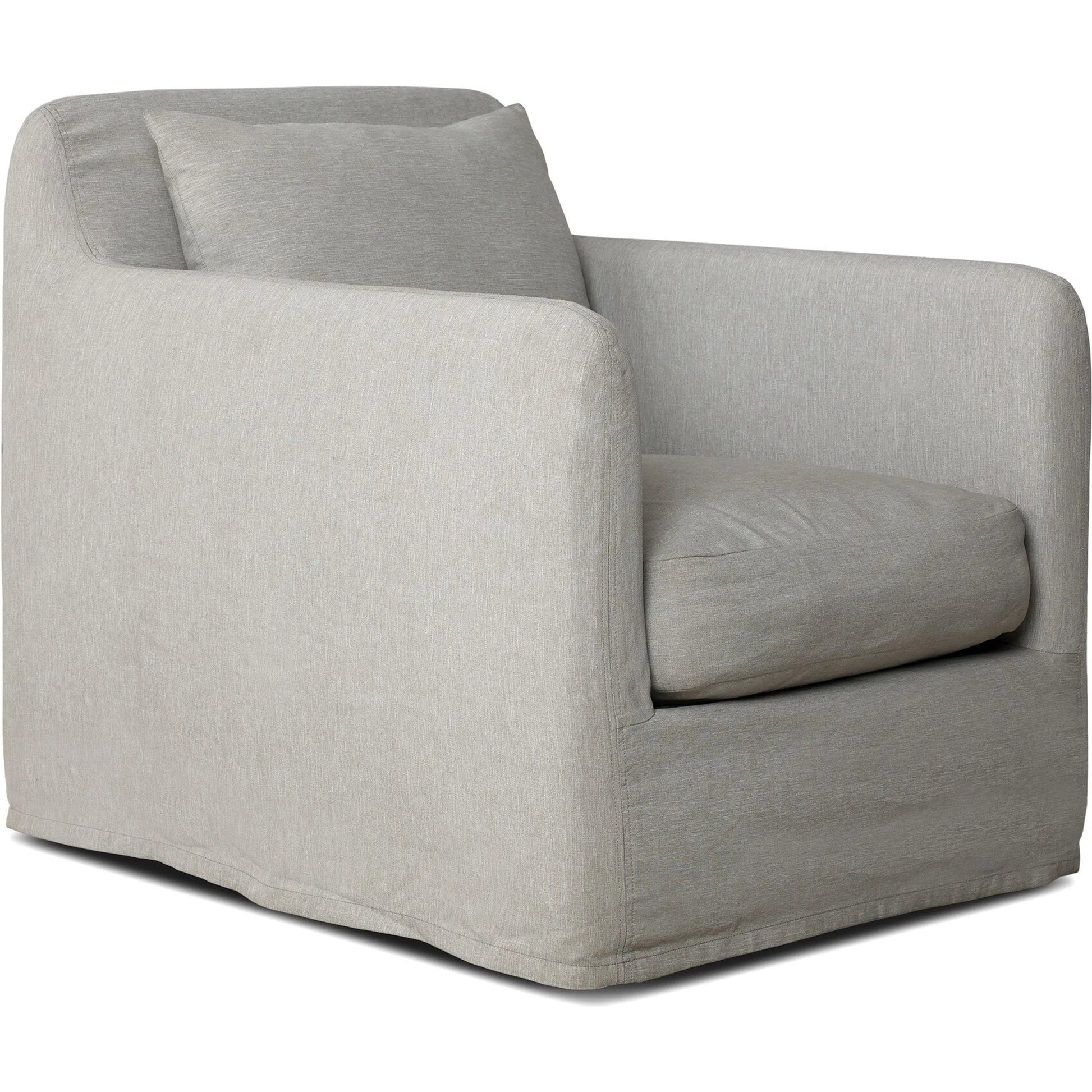 Dade Outdoor Swivel Chair by Four Hands. Made from 100% olefin, aluminum in a modern style.