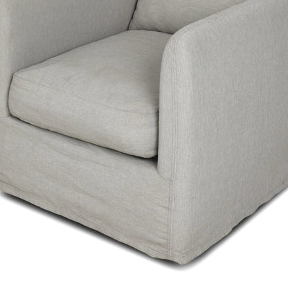 Dade Outdoor Swivel Chair by Four Hands. Made from 100% olefin, aluminum in a modern style.