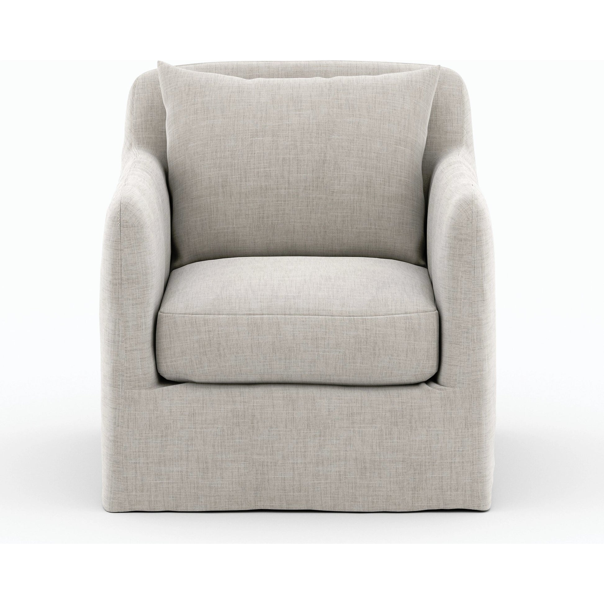 Dade Outdoor Swivel Chair by Four Hands. Made from 100% olefin, aluminum in a modern style.