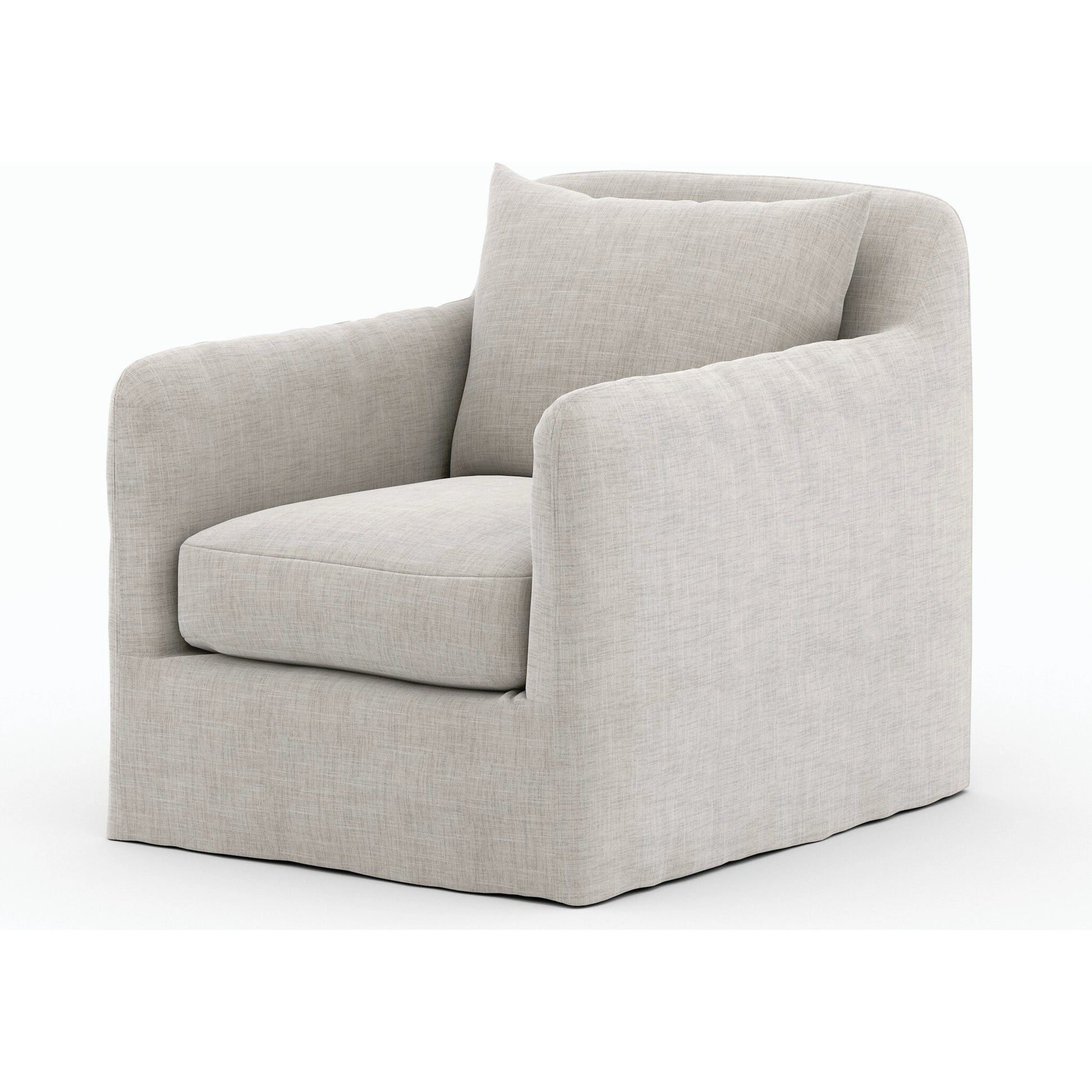 Dade Outdoor Swivel Chair by Four Hands. Made from 100% olefin, aluminum in a modern style.
