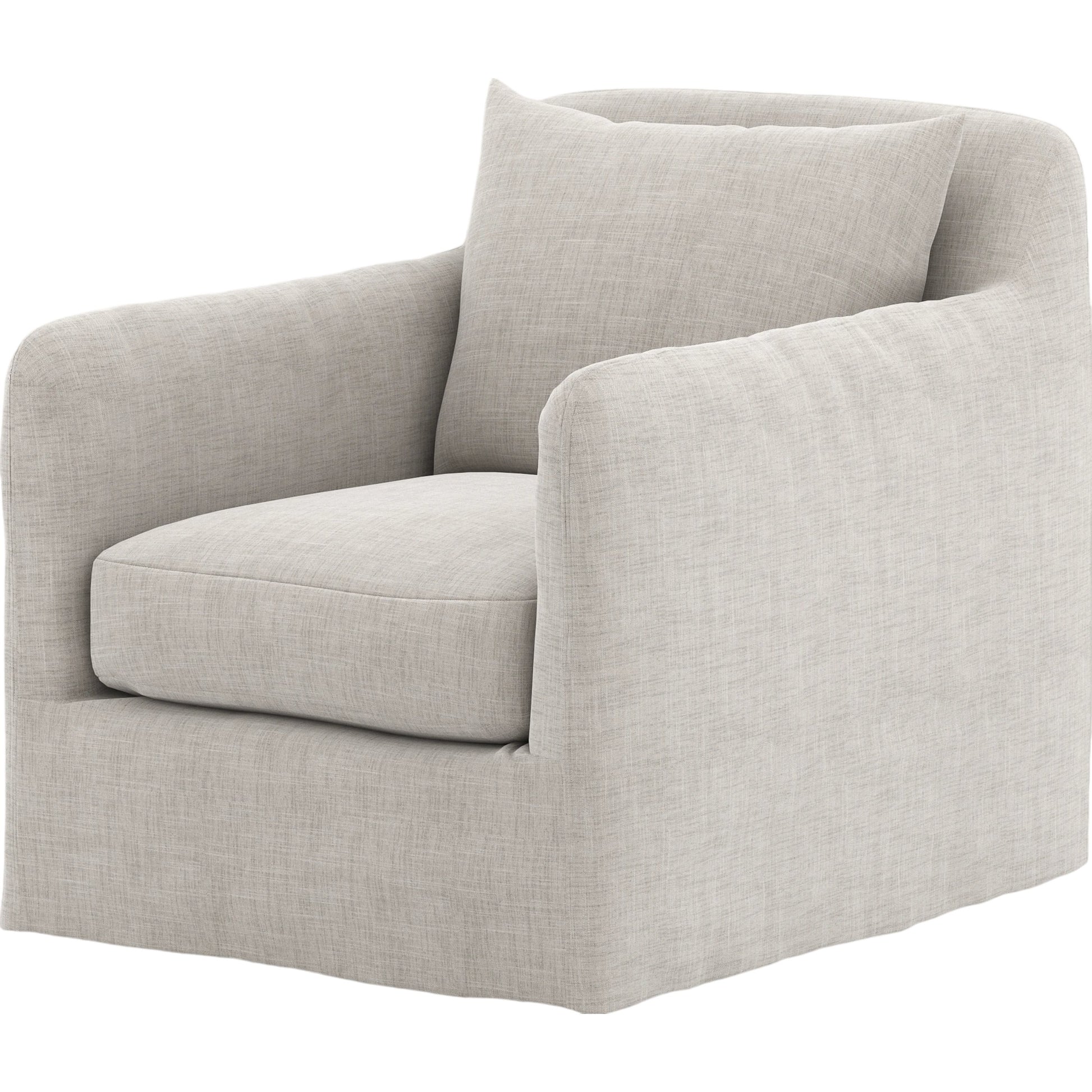 Dade Outdoor Swivel Chair by Four Hands. Made from 100% olefin, aluminum in a modern style.