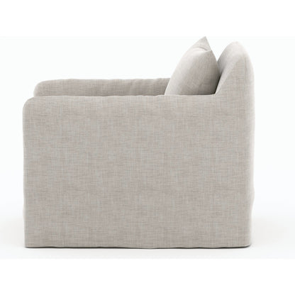 Dade Outdoor Swivel Chair by Four Hands. Made from 100% olefin, aluminum in a modern style.