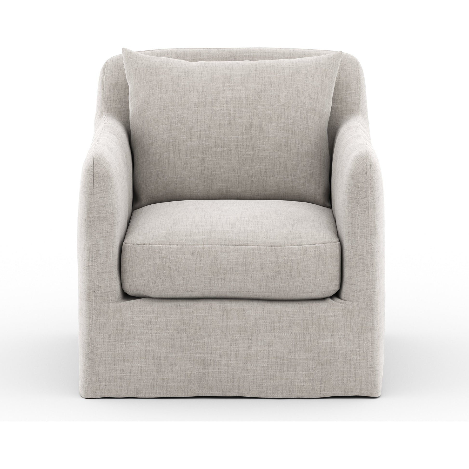 Dade Outdoor Swivel Chair by Four Hands. Made from 100% olefin, aluminum in a modern style.
