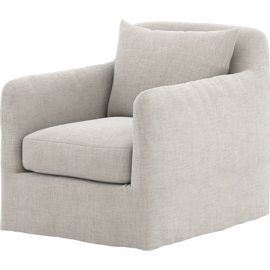 Dade Outdoor Swivel Chair by Four Hands. Made from 100% olefin, aluminum in a modern style.