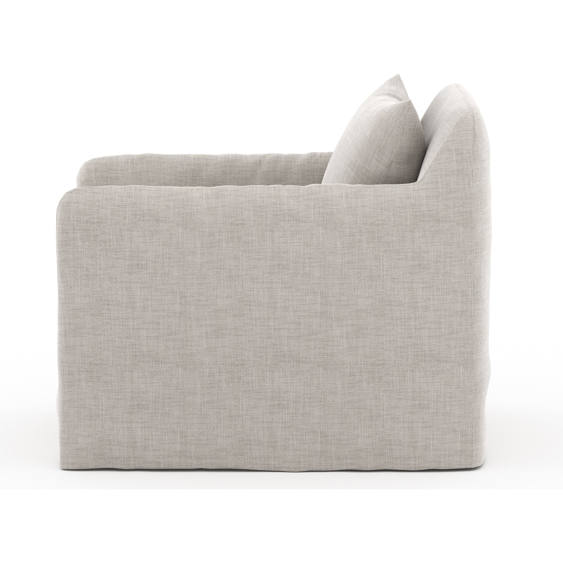 Dade Outdoor Swivel Chair by Four Hands. Made from 100% olefin, aluminum in a modern style.
