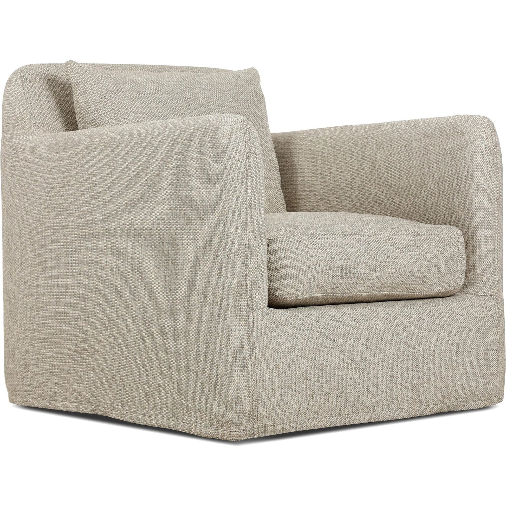 Dade Outdoor Swivel Chair by Four Hands. Made from 100% olefin, aluminum in a modern style.