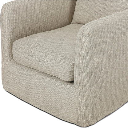 Dade Outdoor Swivel Chair by Four Hands. Made from 100% olefin, aluminum in a modern style.
