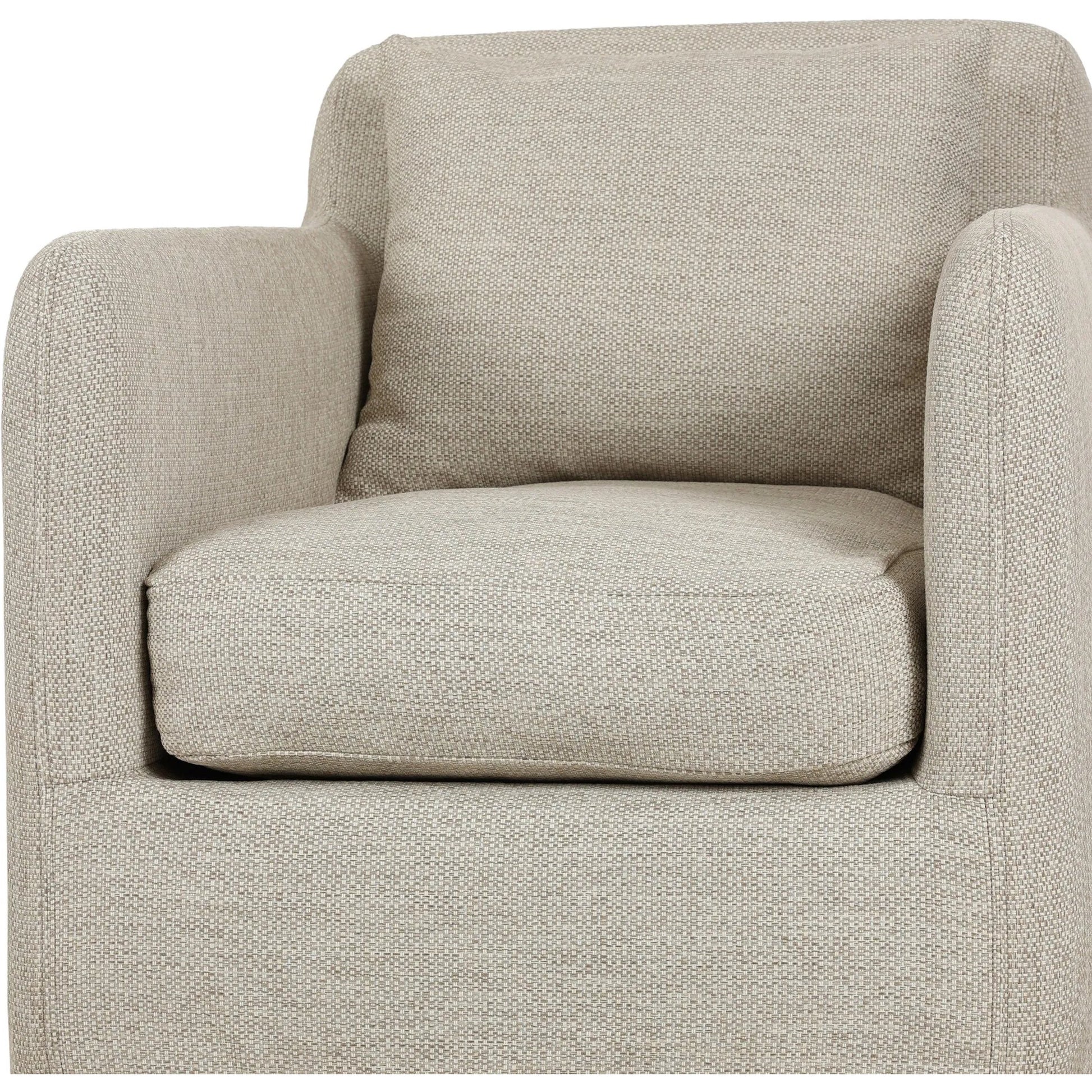 Dade Outdoor Swivel Chair by Four Hands. Made from 100% olefin, aluminum in a modern style.