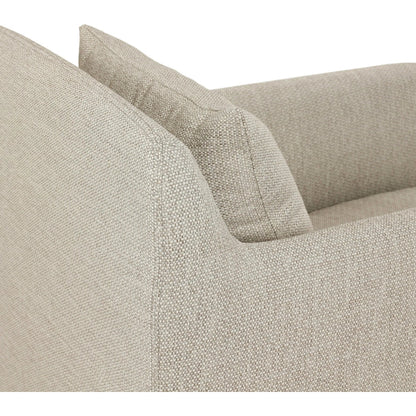 Dade Outdoor Swivel Chair by Four Hands. Made from 100% olefin, aluminum in a modern style.
