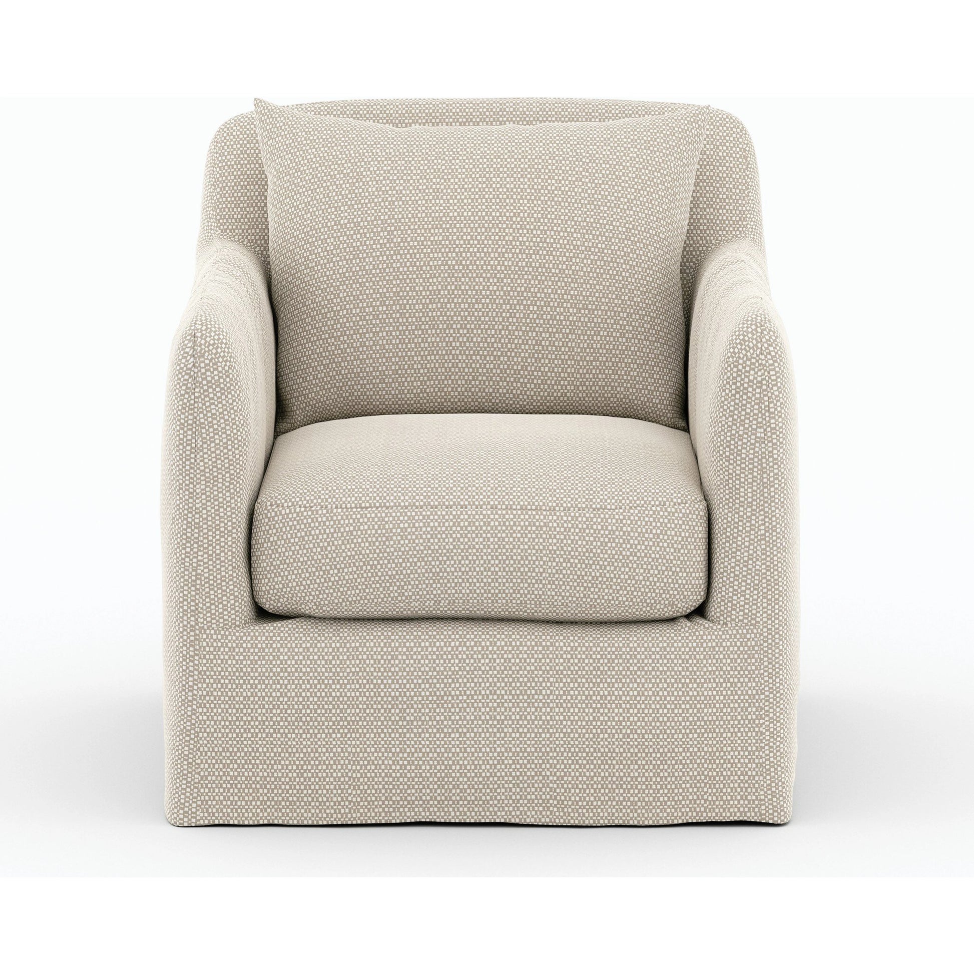 Dade Outdoor Swivel Chair by Four Hands. Made from 100% olefin, aluminum in a modern style.