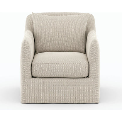 Dade Outdoor Swivel Chair by Four Hands. Made from 100% olefin, aluminum in a modern style.