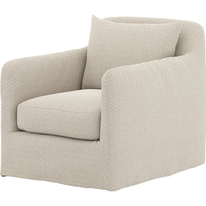 Dade Outdoor Swivel Chair by Four Hands. Made from 100% olefin, aluminum in a modern style.