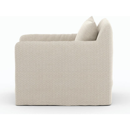Dade Outdoor Swivel Chair by Four Hands. Made from 100% olefin, aluminum in a modern style.