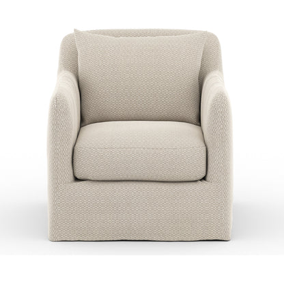 Dade Outdoor Swivel Chair by Four Hands. Made from 100% olefin, aluminum in a modern style.