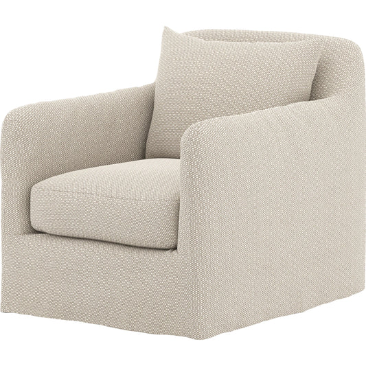 Dade Outdoor Swivel Chair by Four Hands. Made from 100% olefin, aluminum in a modern style.