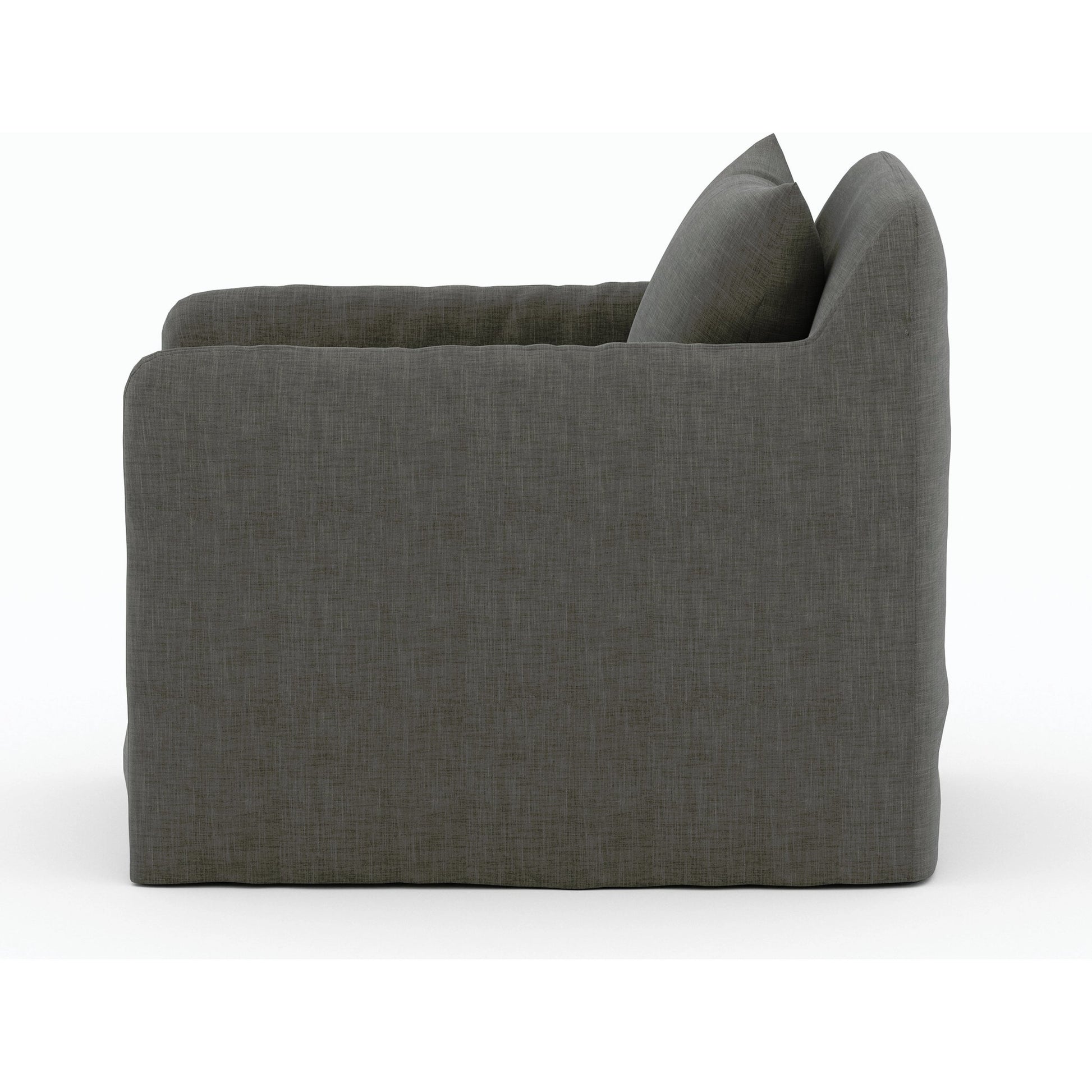 Dade Outdoor Swivel Chair by Four Hands. Made from 100% olefin, aluminum in a modern style.