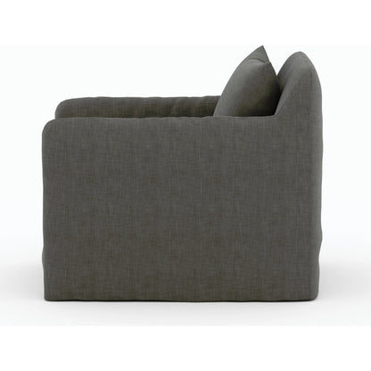 Dade Outdoor Swivel Chair by Four Hands. Made from 100% olefin, aluminum in a modern style.
