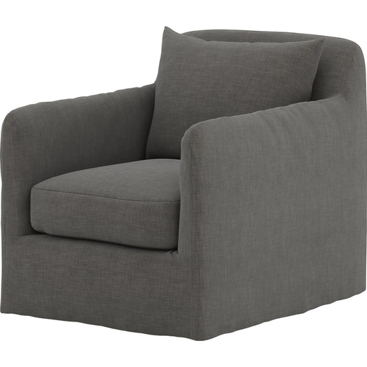 Dade Outdoor Swivel Chair by Four Hands. Made from 100% olefin, aluminum in a modern style.
