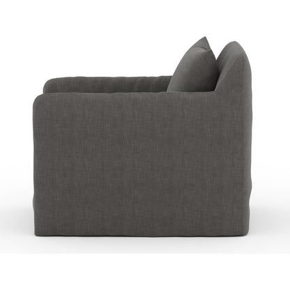 Dade Outdoor Swivel Chair by Four Hands. Made from 100% olefin, aluminum in a modern style.