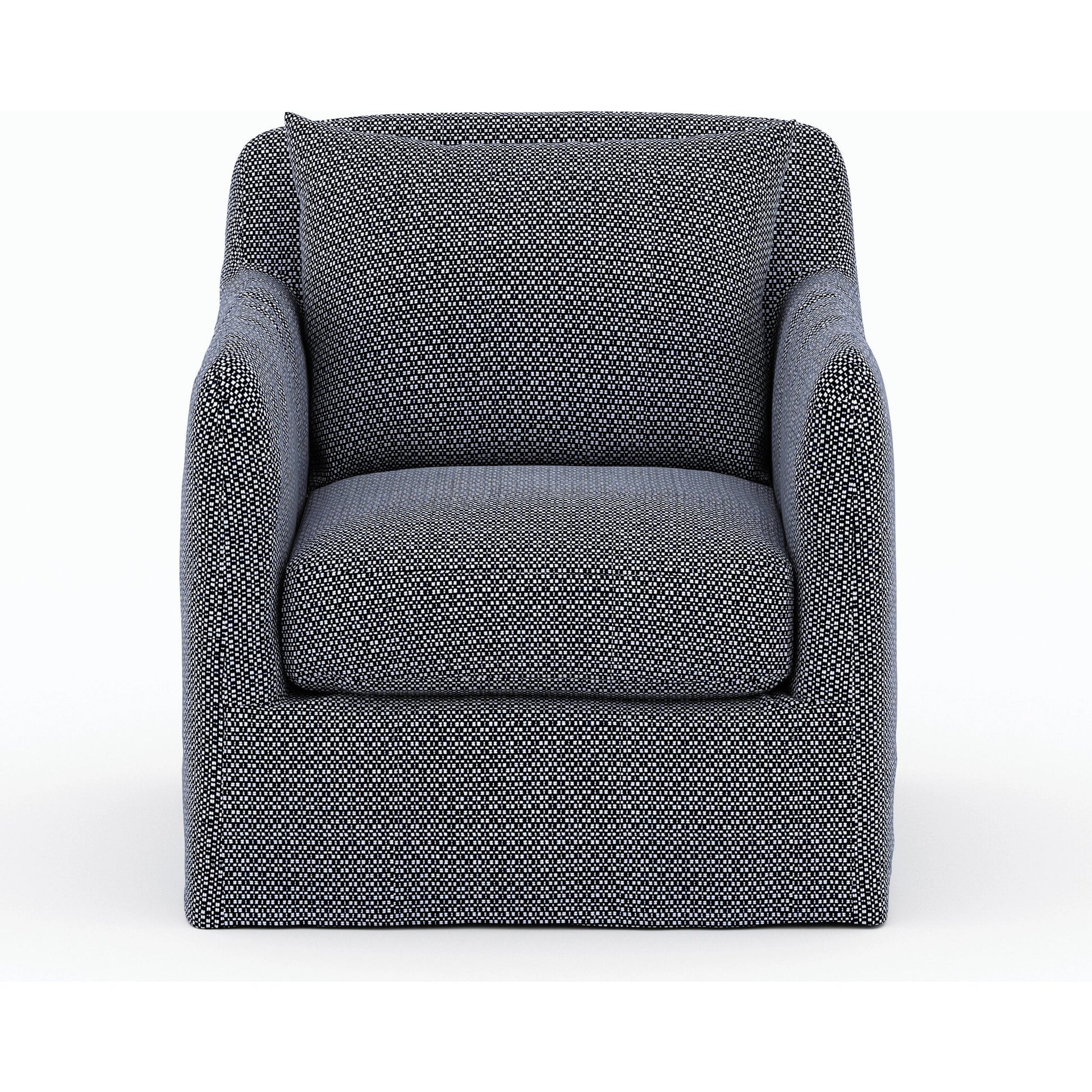 Dade Outdoor Swivel Chair by Four Hands. Made from 100% olefin, aluminum in a modern style.