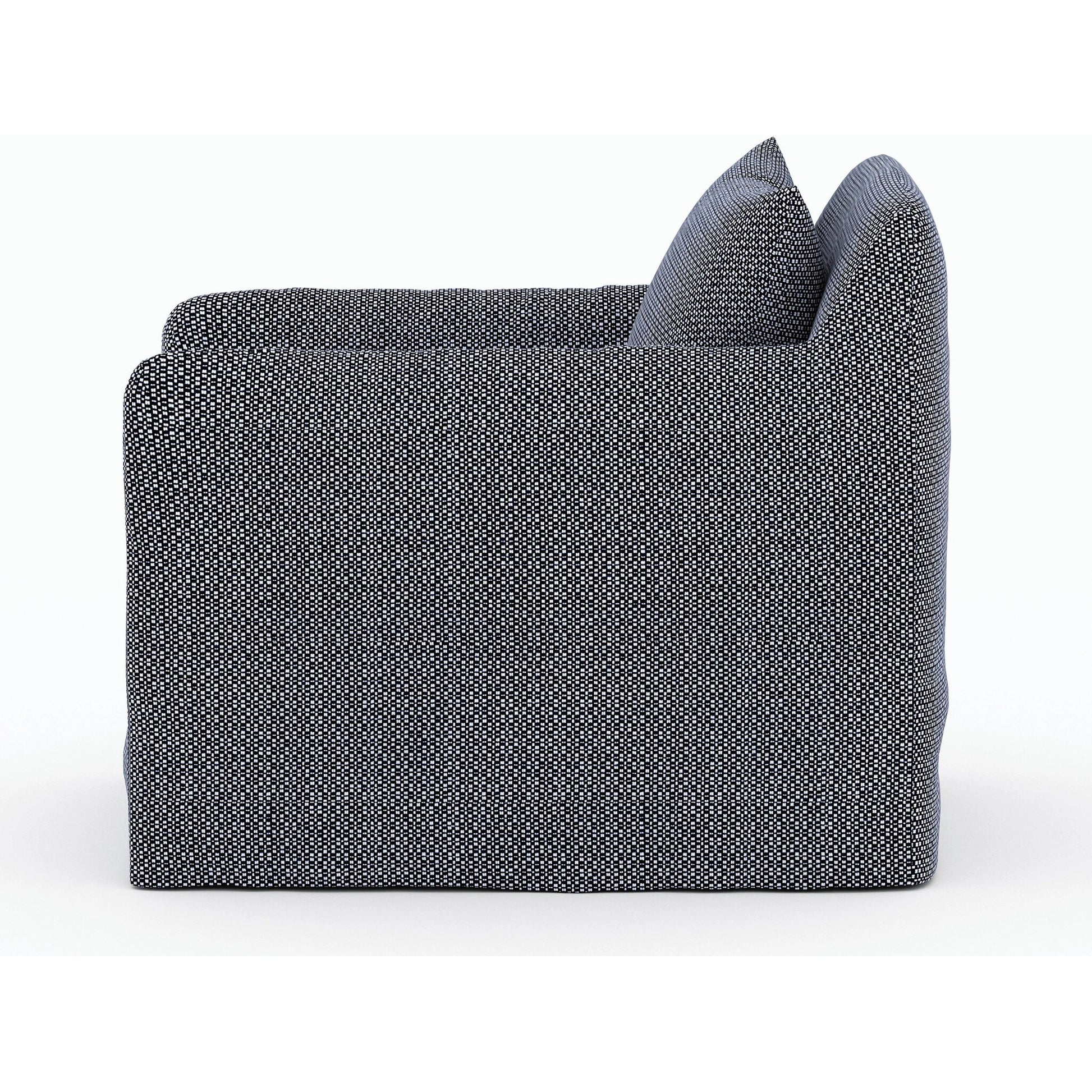 Dade Outdoor Swivel Chair by Four Hands. Made from 100% olefin, aluminum in a modern style.